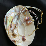 Natural Colorful Baroque Pearl Pendant Necklace