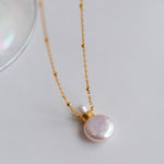 Perfume Bottle Shape Chain Pearl Necklace