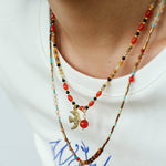 Pony Pendant Natural Stone Necklace-Gembea Jewelry