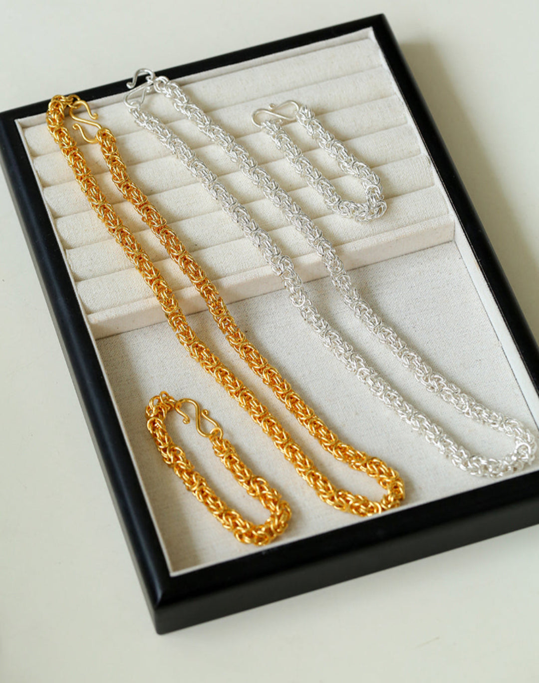 Thick Gold and Silver Chain Necklace