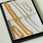 Thick Gold and Silver Chain Necklace