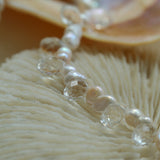 White Crystal Baroque Pearl Necklace