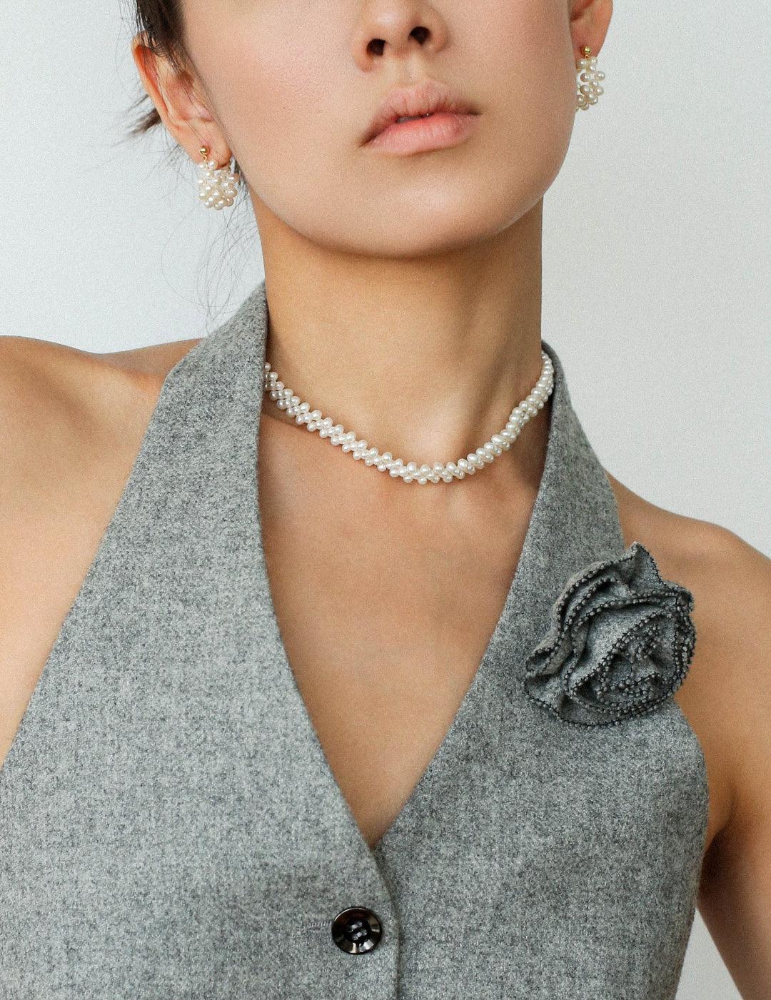 Hand-woven Freshwater Pearl Necklace - Gembea Jewelry