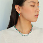 Spring Heartbeat Green Agate Necklace