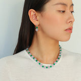 Spring Heartbeat Green Agate Necklace