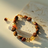 Tiger's Eye Stone Beaded Bracelet-Gembea Jewelry
