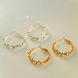 Multilayer Laser Bead Hoop Earrings