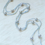 Aquamarine Series Baroque Pearl Ultra Long Necklace