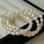 Three Layer Freshwater Pearl Bracelet