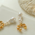 Twist Baroque Pearl Drop Earrings