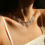 Disco Dancing Silver Tassel Necklace