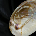 Natural Colorful Baroque Pearl Pendant Necklace