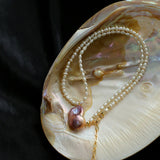 Natural Colorful Baroque Pearl Pendant Necklace