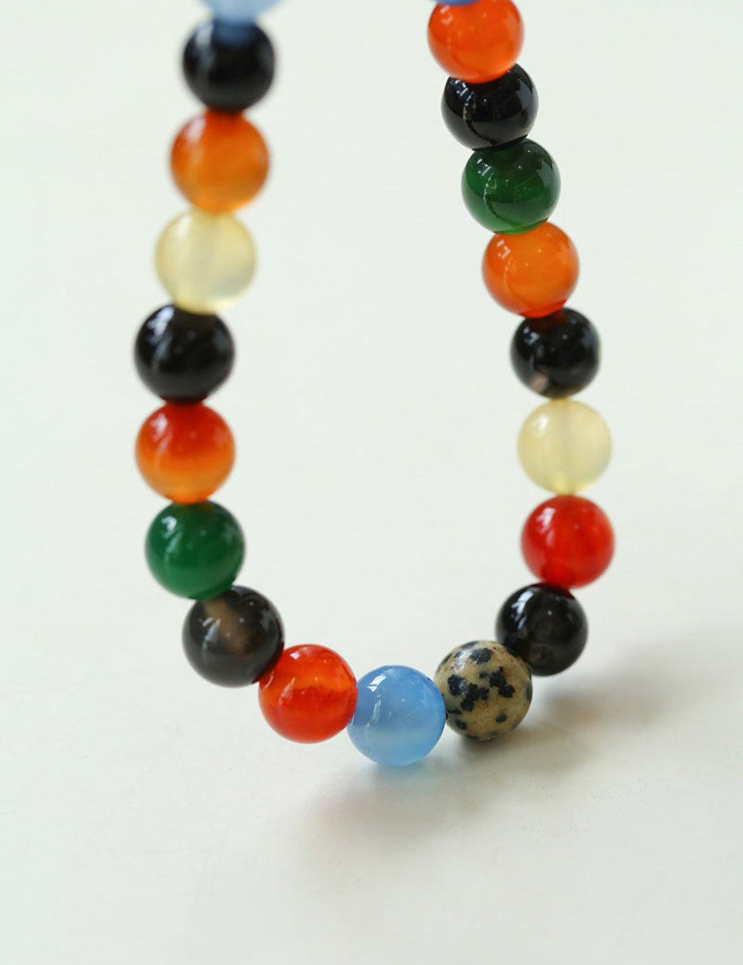 Spring Heartbeat Colored Stone Beaded Necklace - Gembea Jewelry
