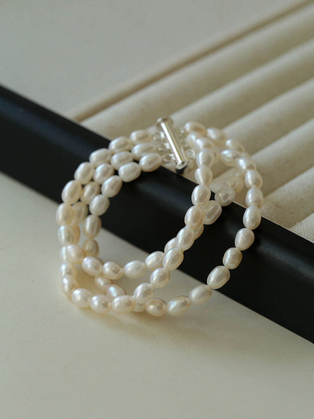 Three Layer Freshwater Pearl Bracelet