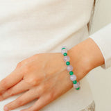 Spring Heartbeat Green Agate Bracelet