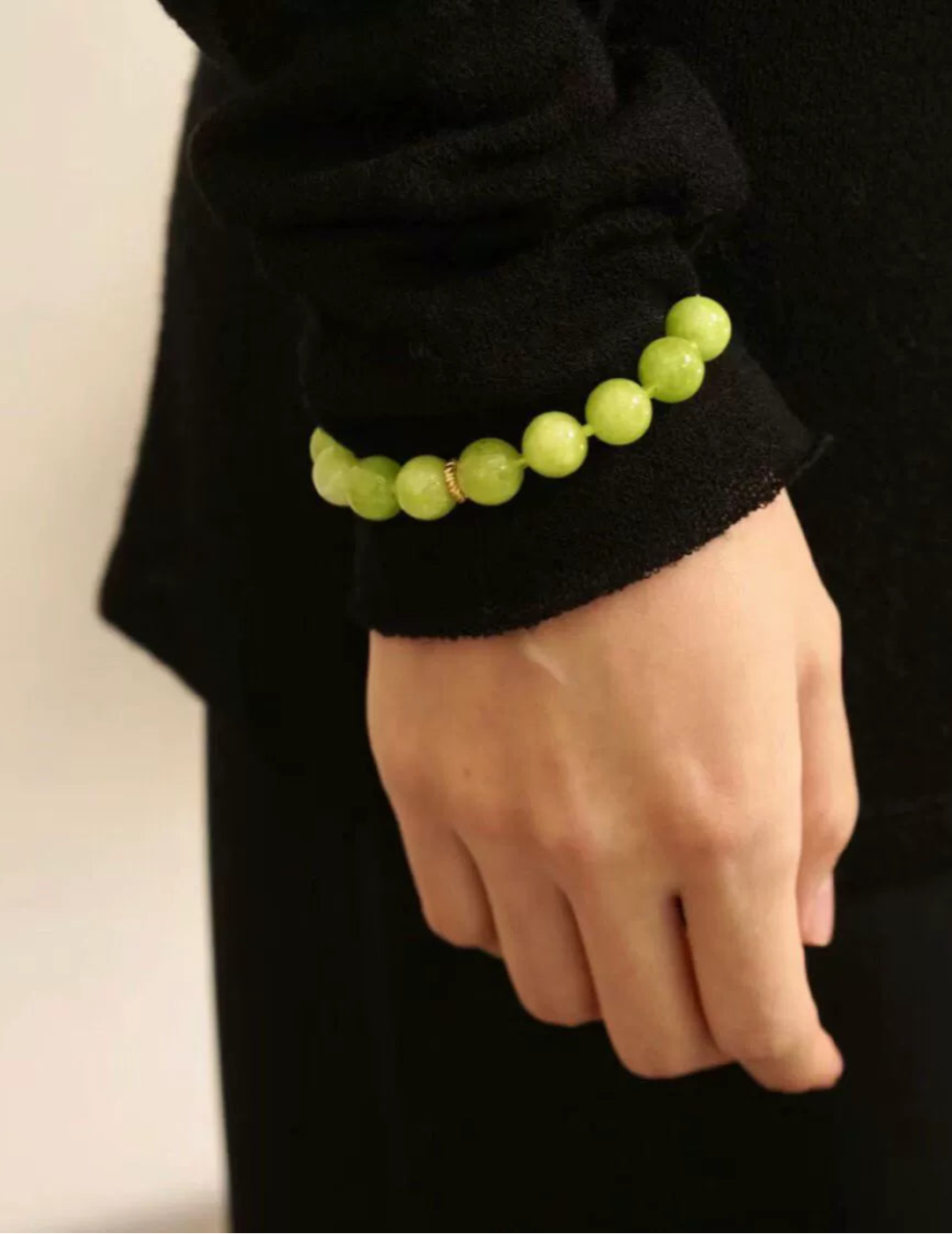 Green Grape Gemstone Beaded Bracelet