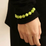 Green Grape Gemstone Beaded Bracelet