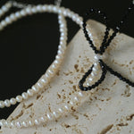 Bow Rice Freshwater Pearl Necklace-Gembea Jewelry