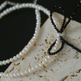 Bow Rice Freshwater Pearl Necklace-Gembea Jewelry
