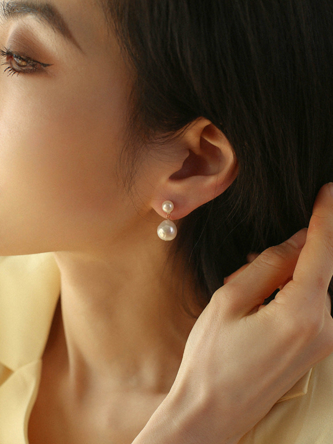 Petite Pearl Drop Studs Earrings