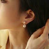 Petite Pearl Drop Studs Earrings