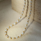 Gembea Jewelry Golden Bean Pearl Beaded Necklace