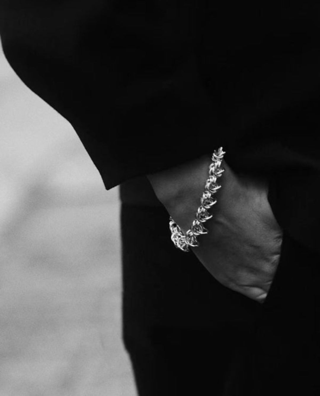 Thick Gold and Silver Chain Bracelet