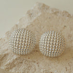 Hollow Wide Metal Stud Earrings