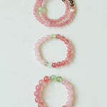Summer Strawberry Crystal Grape Stone Bracelet Gembea Jewelry