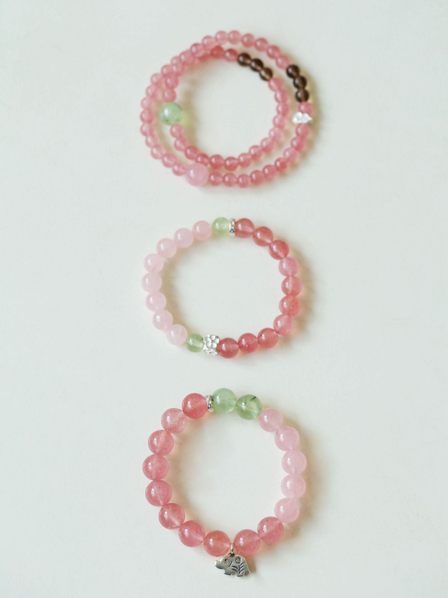 Summer Strawberry Crystal Grape Stone Bracelet Gembea Jewelry