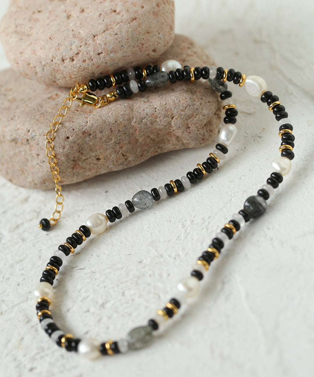 Gembea Jewelry Irregular Colored Natural Stone Necklace