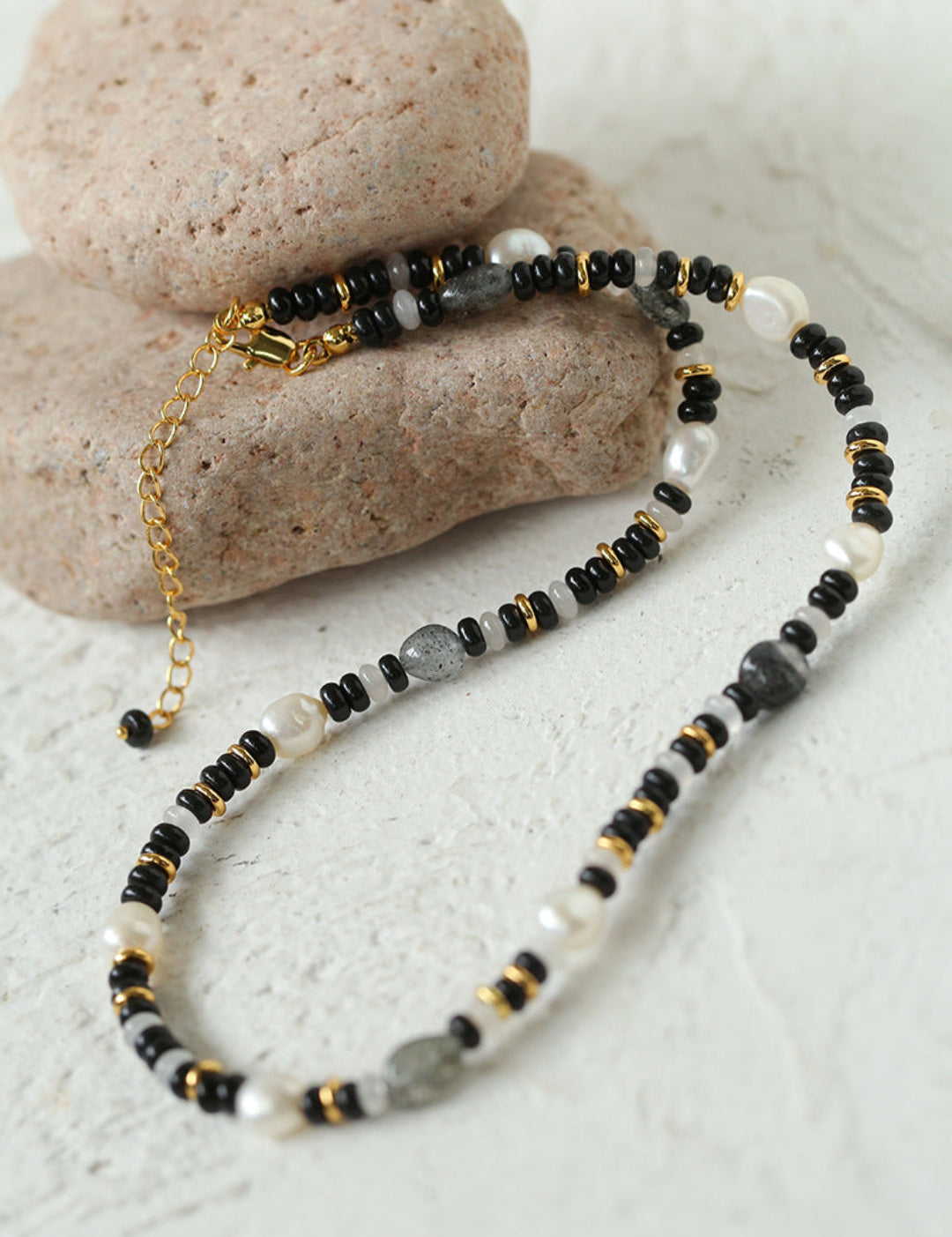 Gembea Jewelry Irregular Colored Natural Stone Necklace