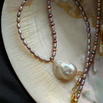 Natural Colorful Baroque Pearl Beaded Necklace