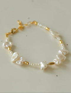 Simple Freshwater Rice Pearl Bracelet