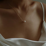 C Model Vintage 14K Gold Chain Pearl Necklace