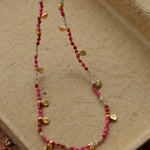 Bohemian-style Hand-woven Natural Stone Necklace
