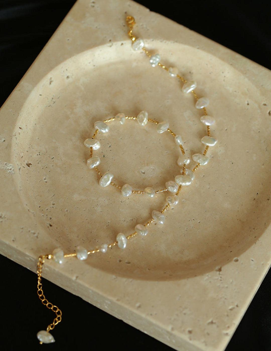 Starry Baroque Pearl Necklace - Gembea Jewelry