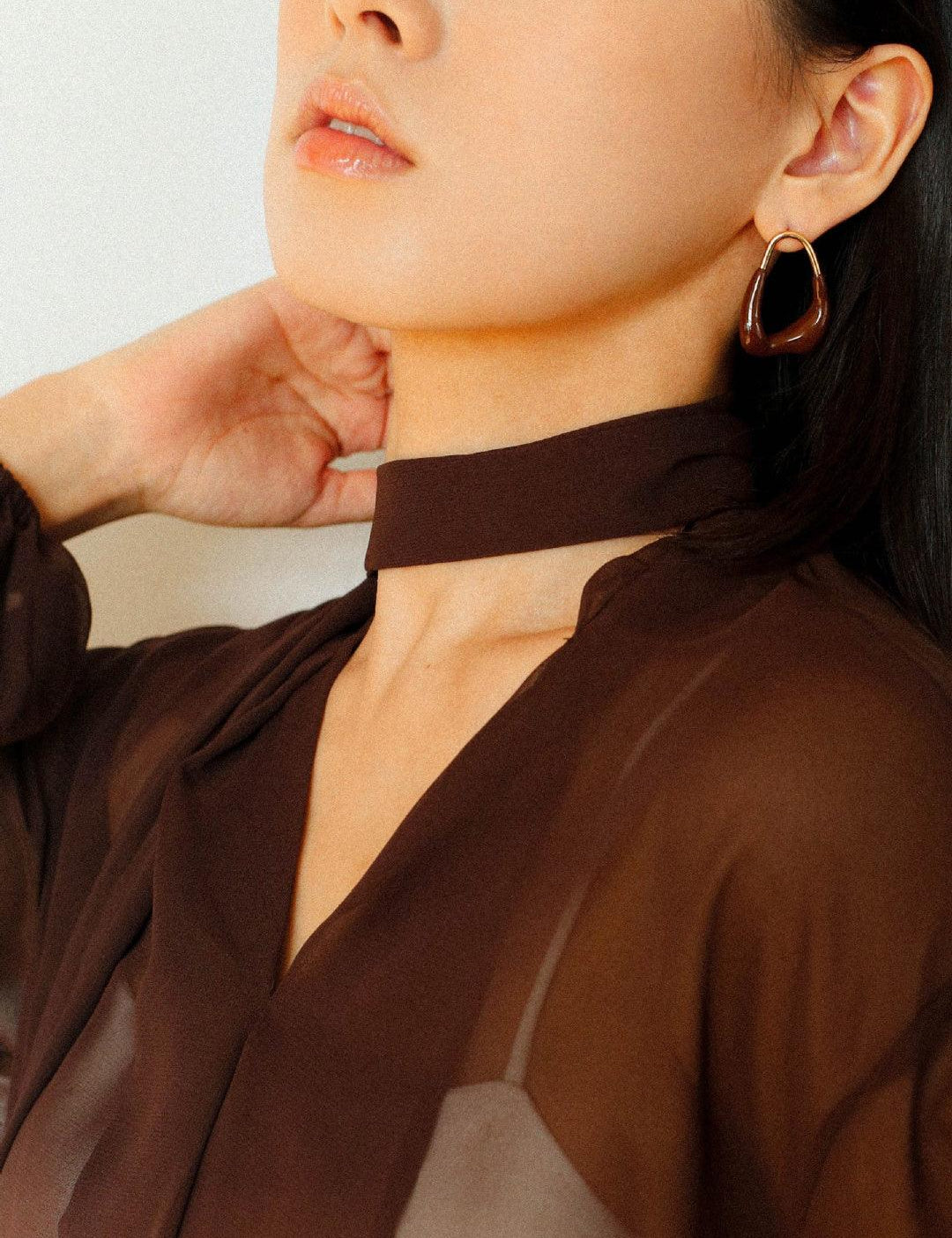 Geometric Enamel Glaze Earrings - Gembea Jewelry