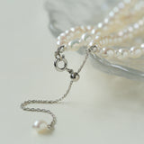 Pull Double Layers Beaded Pearl Necklace