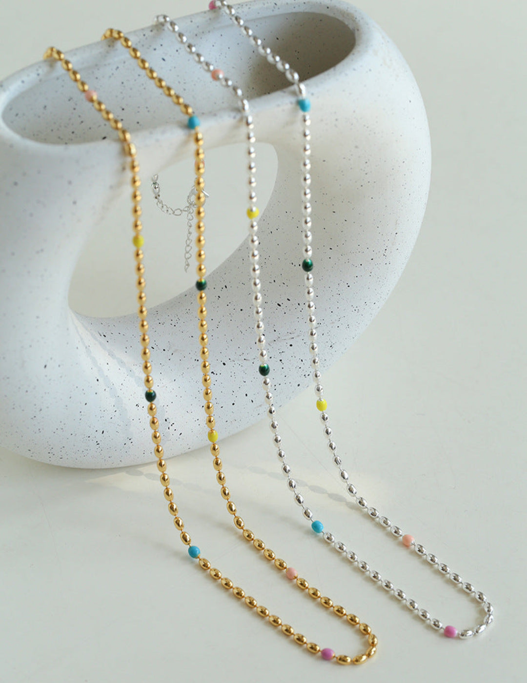 Spring Heartbeat Gold Beans Necklace