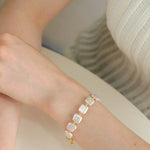 Natural Freshwater Square Pearl Bracelet