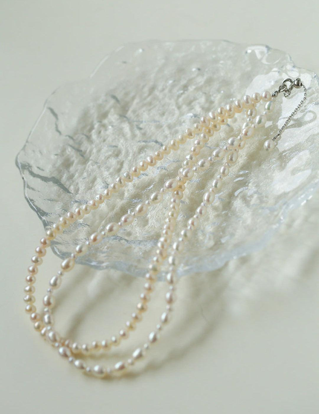 Pull Double Layers Beaded Pearl Necklace - Gembea Jewelry