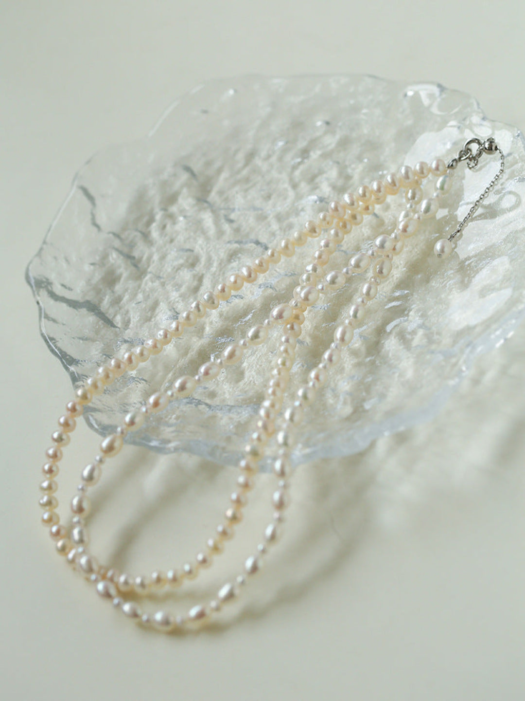 Pull Double Layers Beaded Pearl Necklace