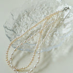 Pull Double Layers Beaded Pearl Necklace