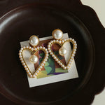 Spring Heartbeat Love Pearl Earrings