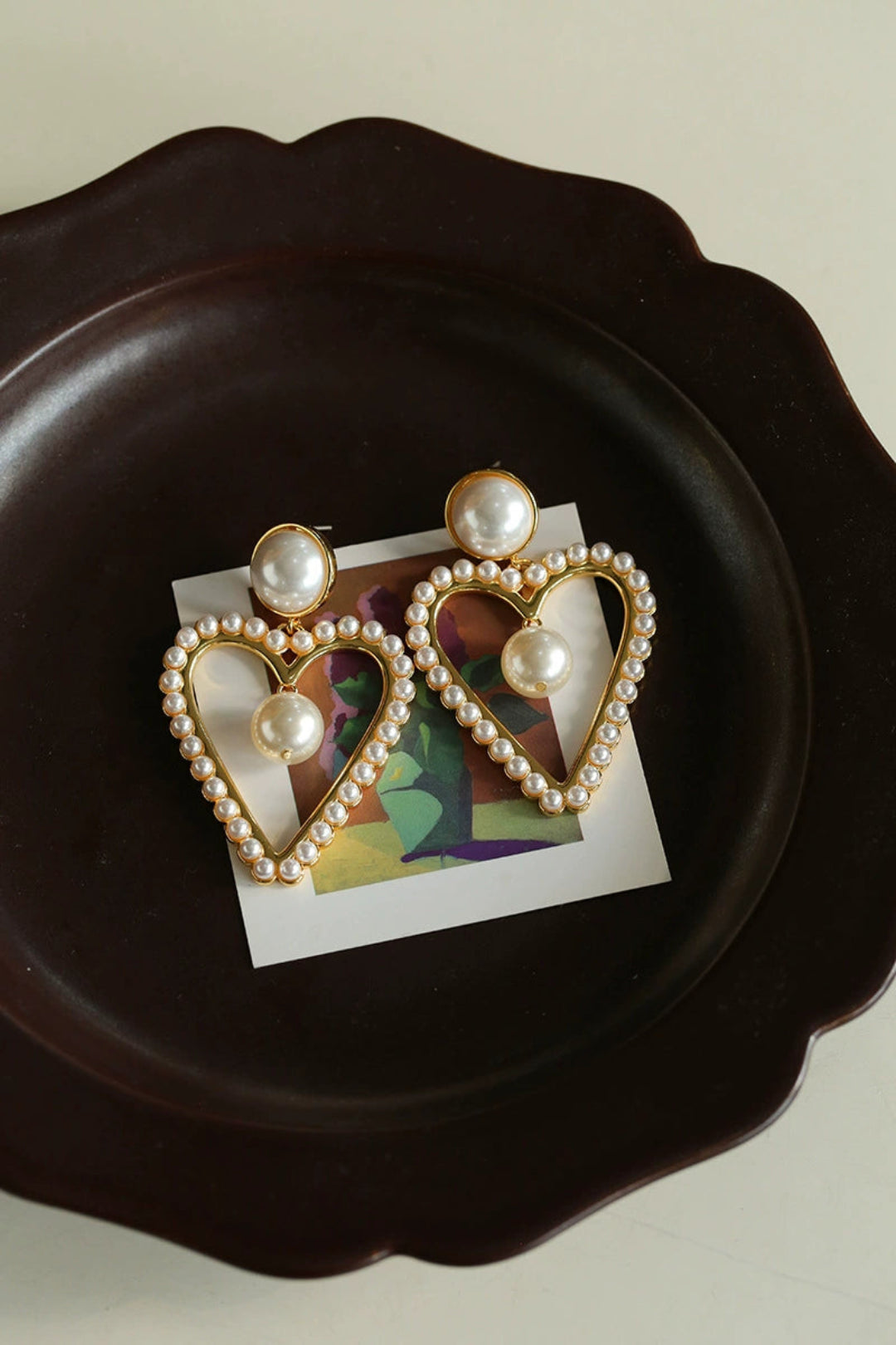 Spring Heartbeat Love Pearl Earrings