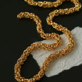 Thick Gold and Silver Chain Necklace