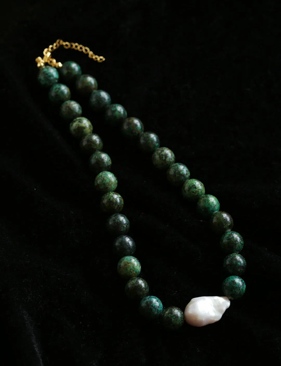 Baroque Pearl African Turquoise Beaded Necklace