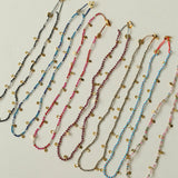 Bohemian-style Hand-woven Natural Stone Necklace